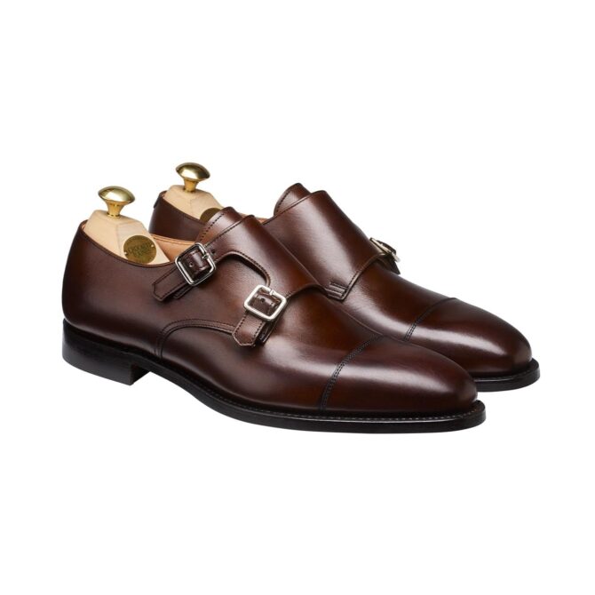 Crockett & Jones Lowndes 4 Dark Brown Burnished Calf Monk