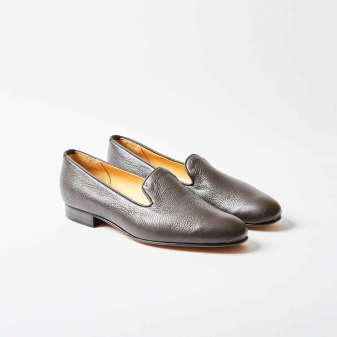 Mocha Deerskin Albert Slippers