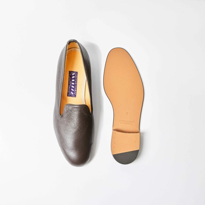 Mocha Deerskin Albert Slippers