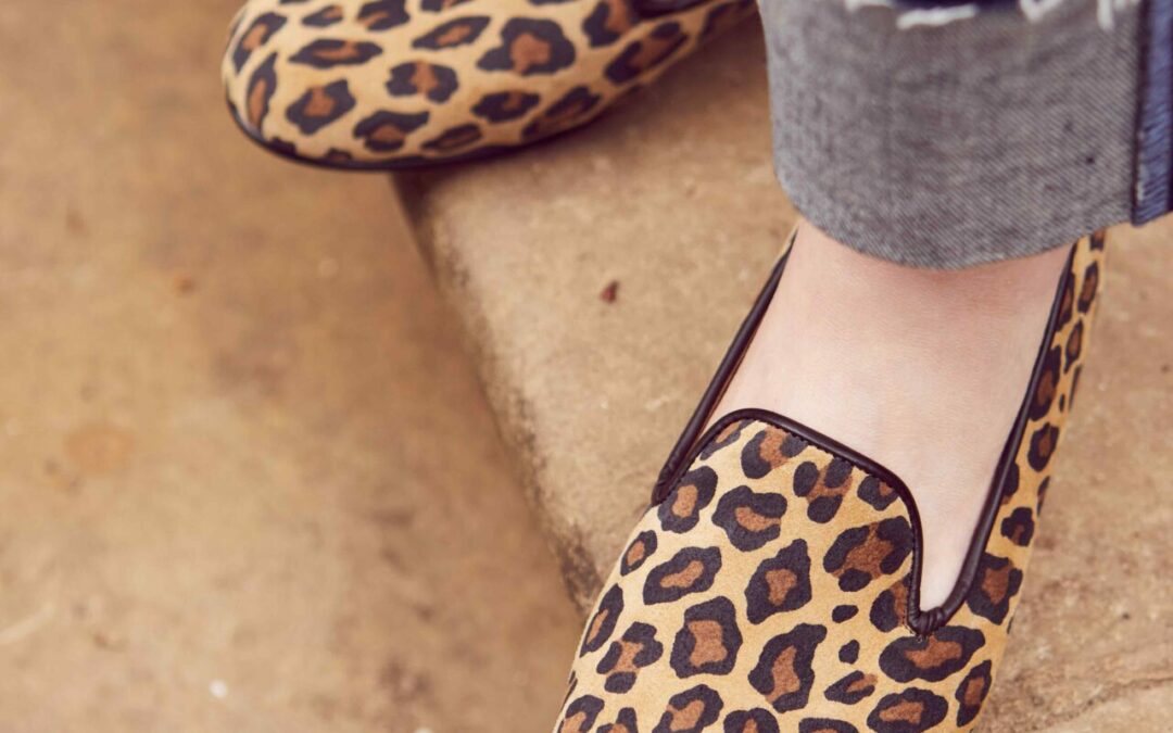 Leopard print Bowhill & Elliott Albert slippers