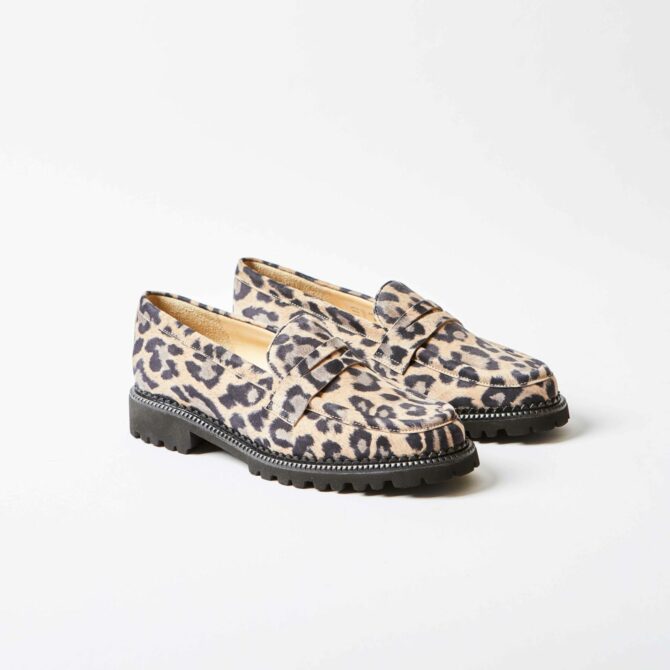 Brunate Forli Leopard Print Suede Loafer