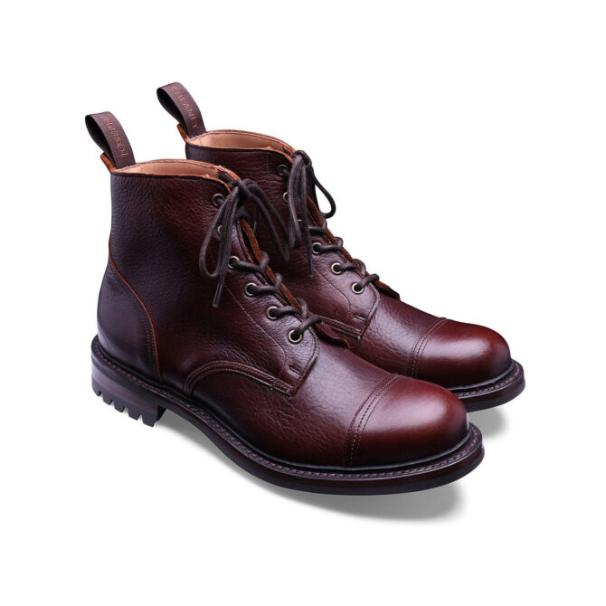 Cheaney Hurricane Whiskey Kudu Leather Derby Boots - Bowhill & Elliott