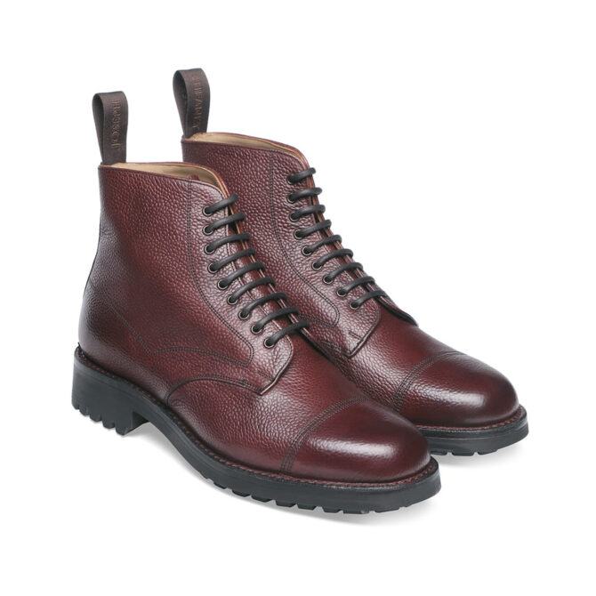 Cheaney Pennine Burgundy Grain Derby Boot