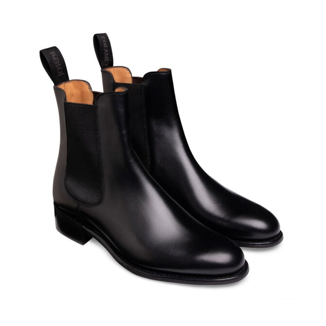 Cheaney Women's Avril Black Calf Chelsea Boot