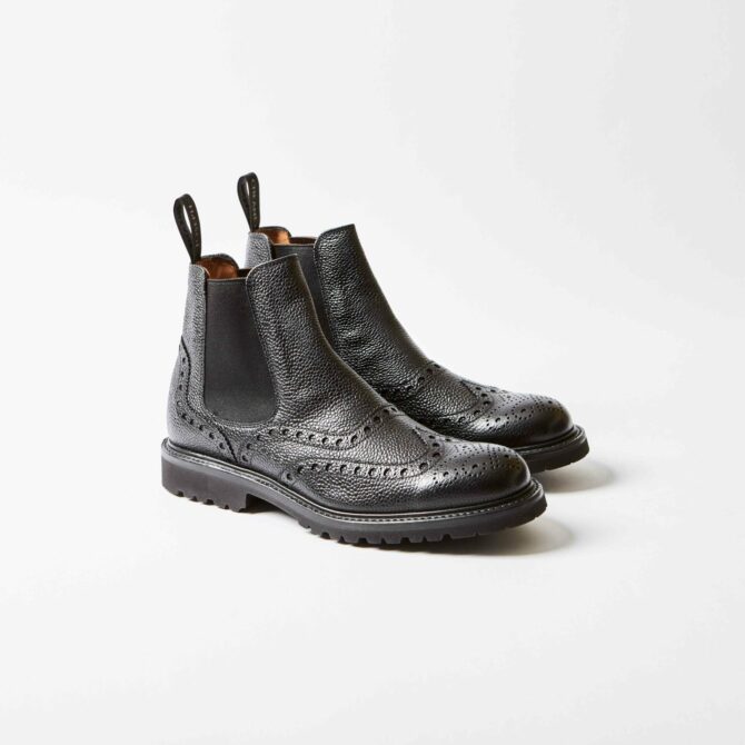 Cheaney Tamar Chelsea Boot in Black Grain Leather