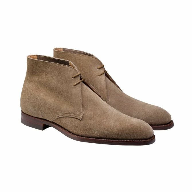 Crockett & Jones Sulgrave Khaki Suede Chukka Boots