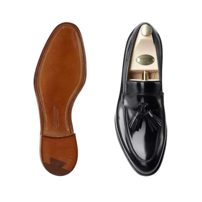 Crockett & Jones Sophie 2 Black Boned Calf Tassel Loafer