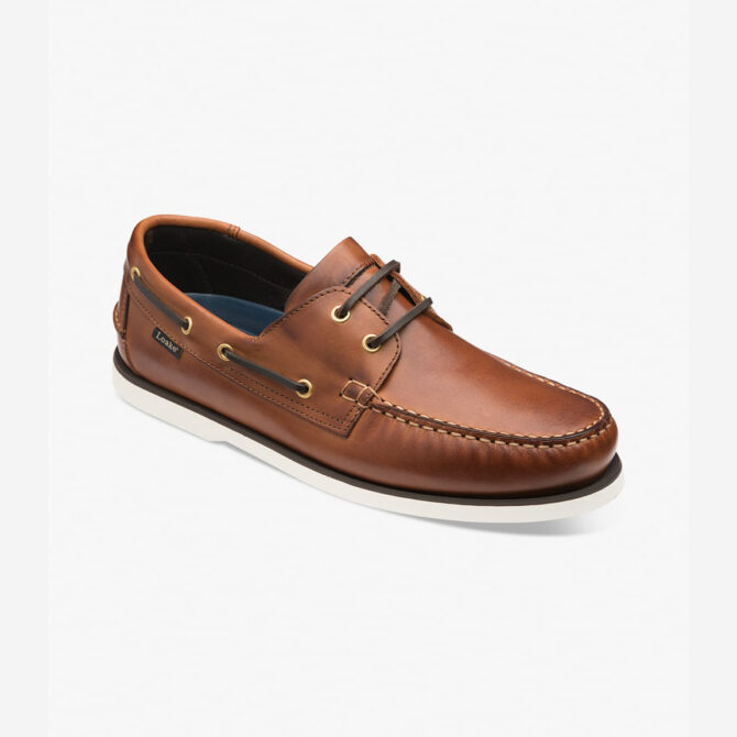 Loake 528 Cedar Calf Leather Deck Shoe - Bowhill & Elliott