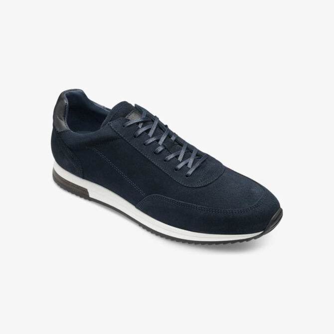 Loake Bannister Navy Suede Trainers