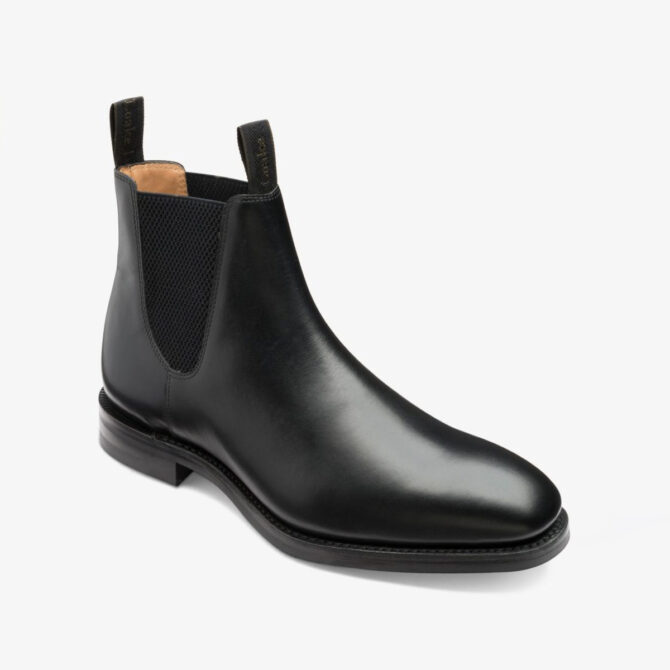 Loake Chatsworth Black Calf Leather Chelsea Boots