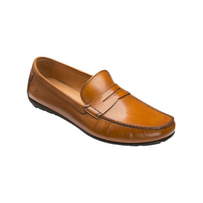 Loake Goodwood  - Tan Calf Leather Driving Shoe