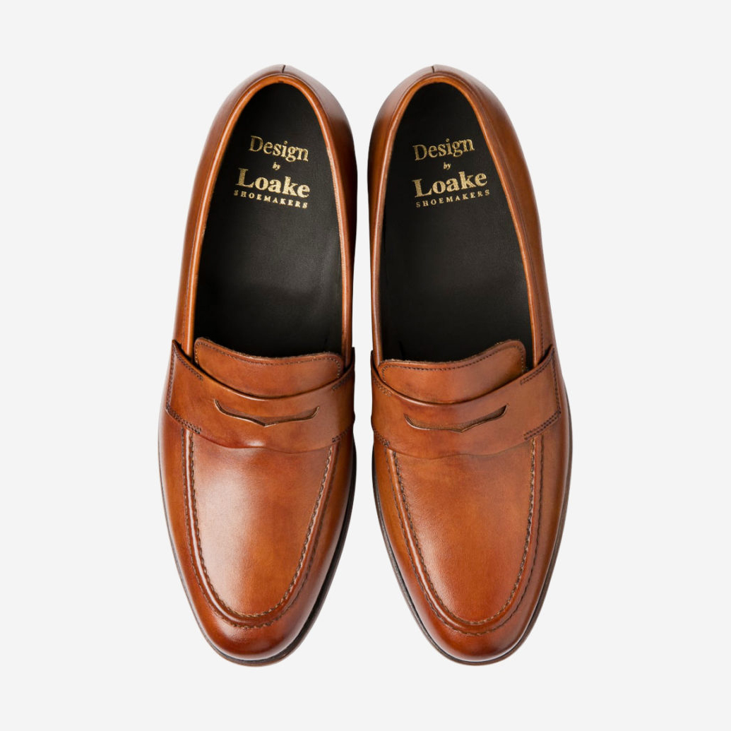 Loake Wiggins Tan Calf Leather Loafers - Bowhill & Elliott
