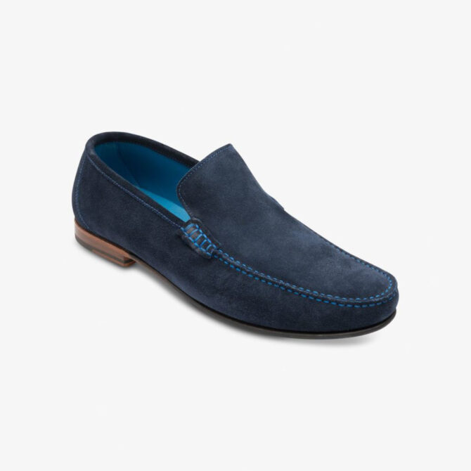 Loake Nicholson Navy Suede Loafer