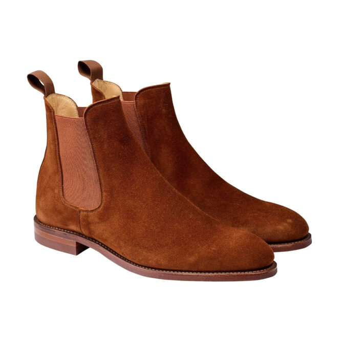 Crockett & Jones Bonnie Polo Brown Calf Suede Chelsea Boot