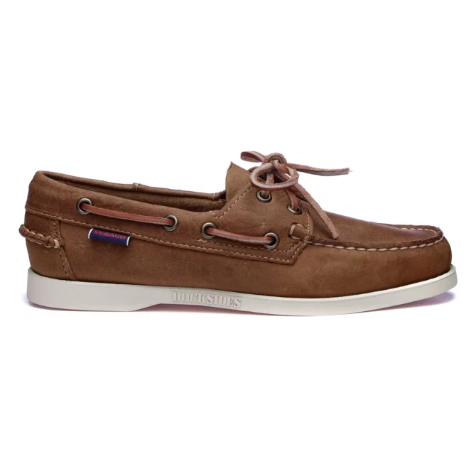 Sebago Dockside Tan Portland Crazy Horse Woman Deck Shoe