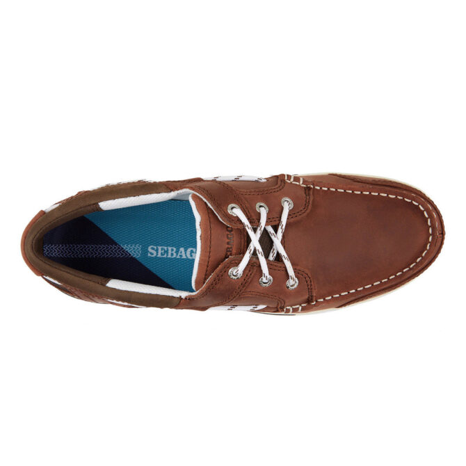 Sebago Triton 3 Eyelet Dark Brown Deck Shoe