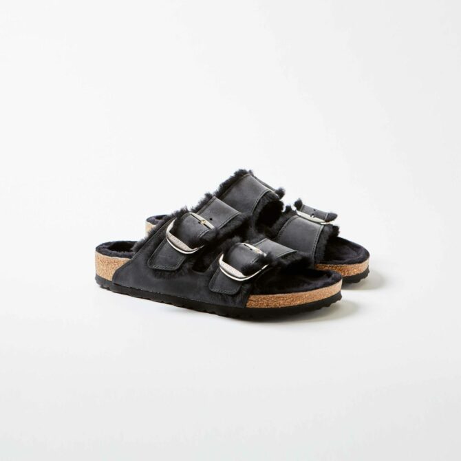 Birkenstock Arizona Big Buckle Shearling Black