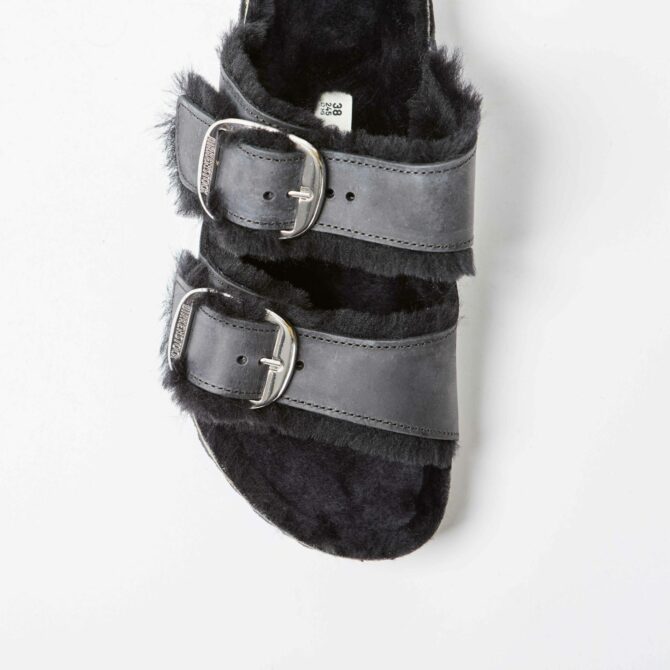 Birkenstock Arizona Big Buckle Shearling Black