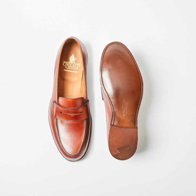 Crockett & Jones Elise Chestnut Calf Leather Loafer