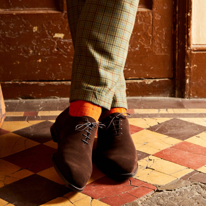 Crockett & Jones for Bowhill & Elliott - Alex Dark Brown Suede